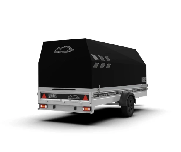 Lorries skotersläp med svart kåpa