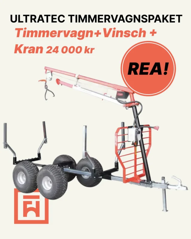 Ultratec timmervagn med vinsch och kran